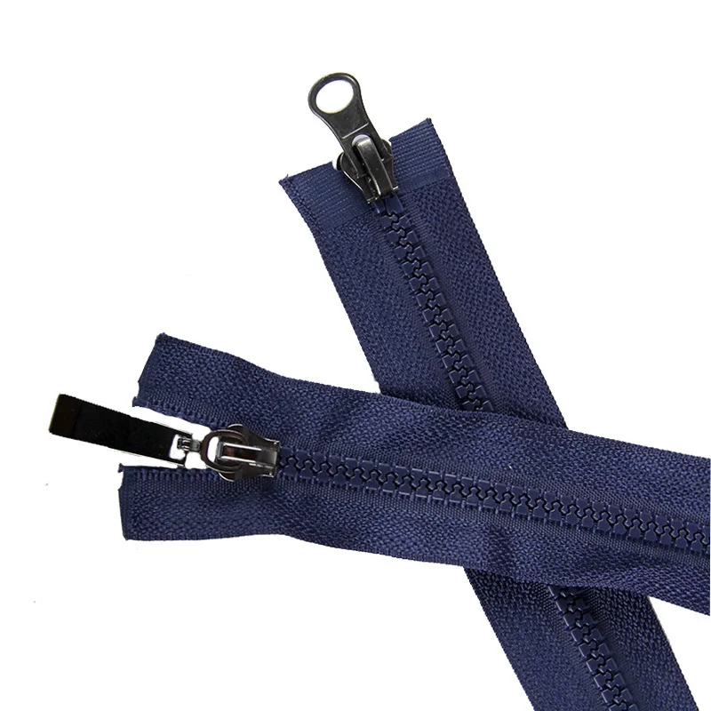 No 5 Black double zipper sliders open end two way Down Jacket Overcoat  zipper plastic zipper