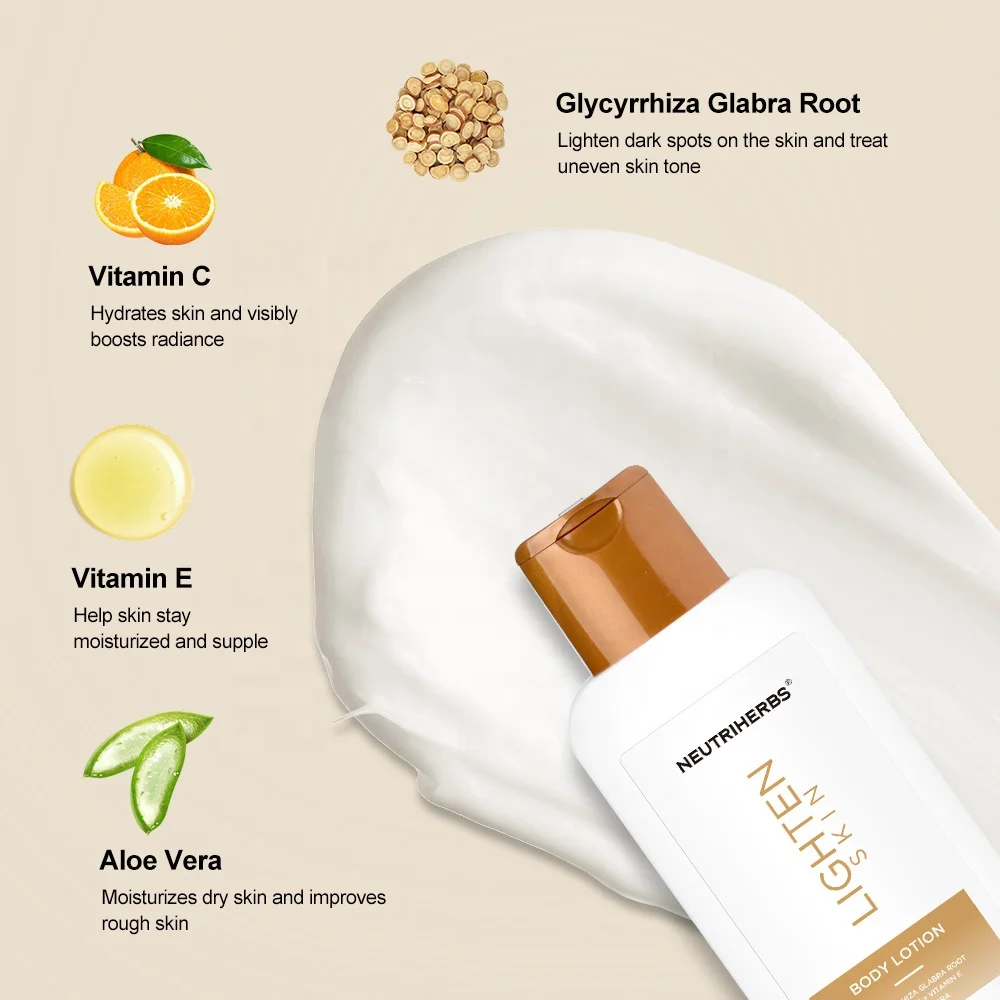 Neutriherbs crystal white brightening lightening whitening body lotion for men and women