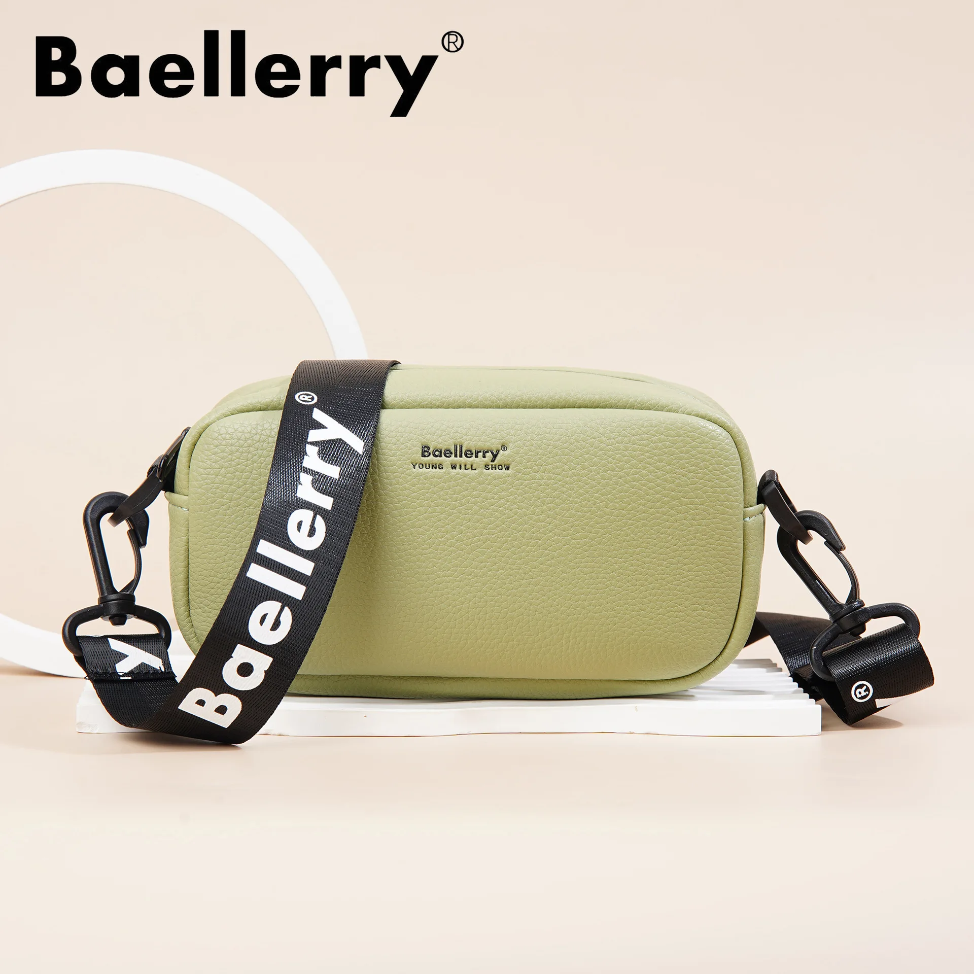 Baellerry New Fashion Small Messenger Women Camera Female Ladies Crossbody PU Leather Shoulder Bag Crossbody Cell Phone