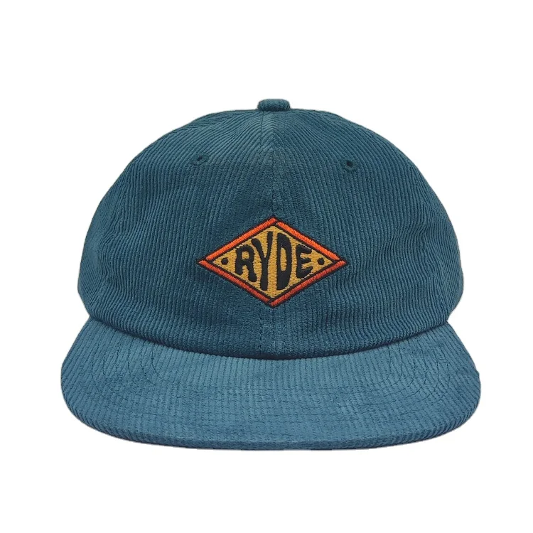 blank corduroy snapback cap custom mens embroidery logo corduroy snapback hat