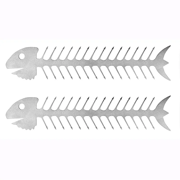 Барбекю-гриль в форме рыбы с 28 шипами вместимостью 14 кухонных блюд для барбекю для мяса, рыбы и овощей