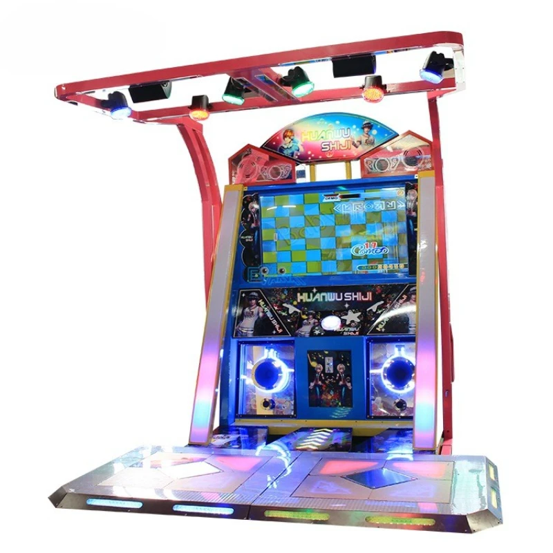 Indoor Two Players Battle Pump it up dancing machine dance arcade game machine for shopping mall