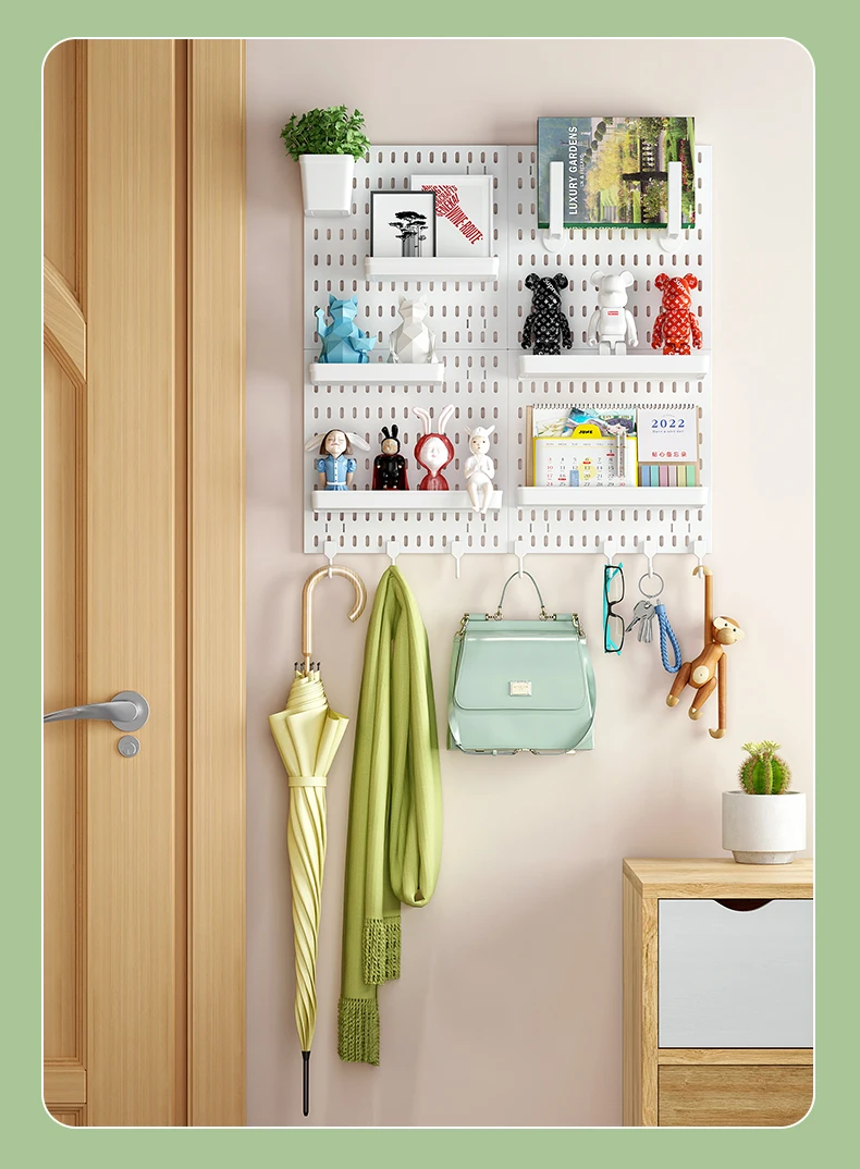  Pegboard Combination Kit Modular Hanging for Wall Organizer Crafts Organization  Ornaments Display Nursery Storage_14
