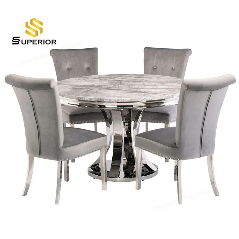 dining room furniture 4 sill stone dinning table with chair full luxury marble round dining table set