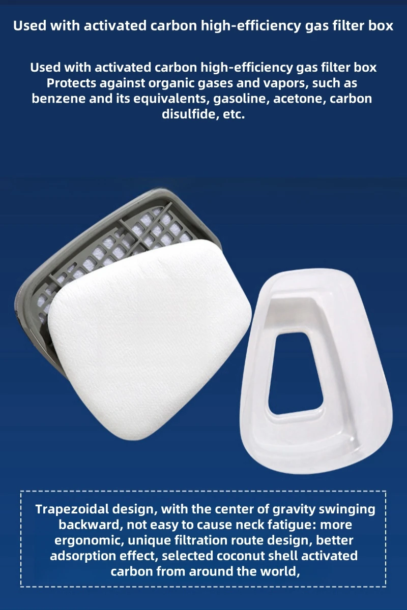 Gas mask accessories disposable anti-static high-efficiency adsorption filter cotton