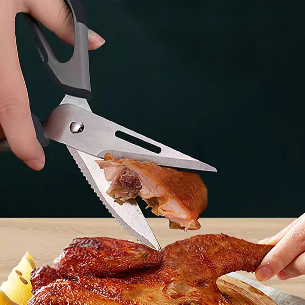 KITCHENCARE Multifunctional Stainless Steel Fish Chicken Bone Poultry Shears Plastic Handle Kitchen Shears Kitchen Scissor