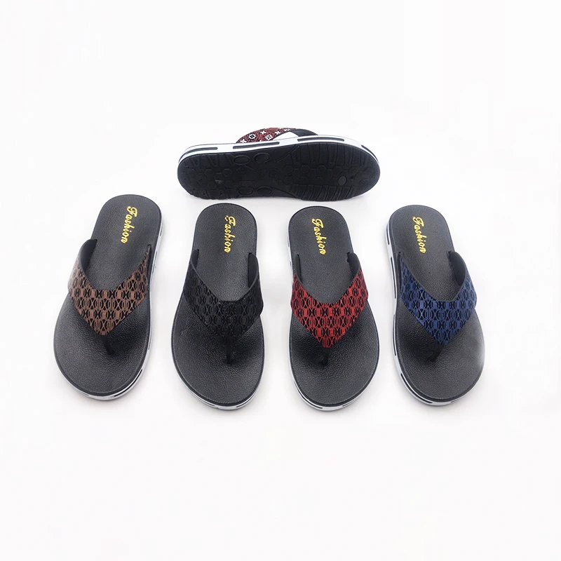 Daily use new fashion designer slippers flat outdoor beach slippers flip flop man shoe