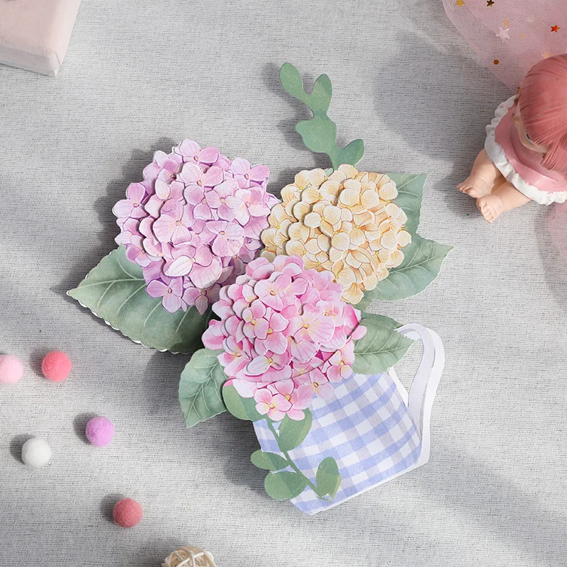 
Hot sales 3D hydrangea Flowers furnishing decoration greeting cards 