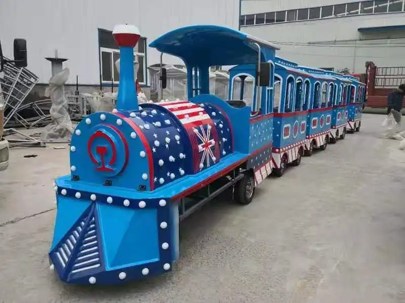 
Amusement park electric trackless tourist train rides Shopping mall train attraction tourist battery train for sale 