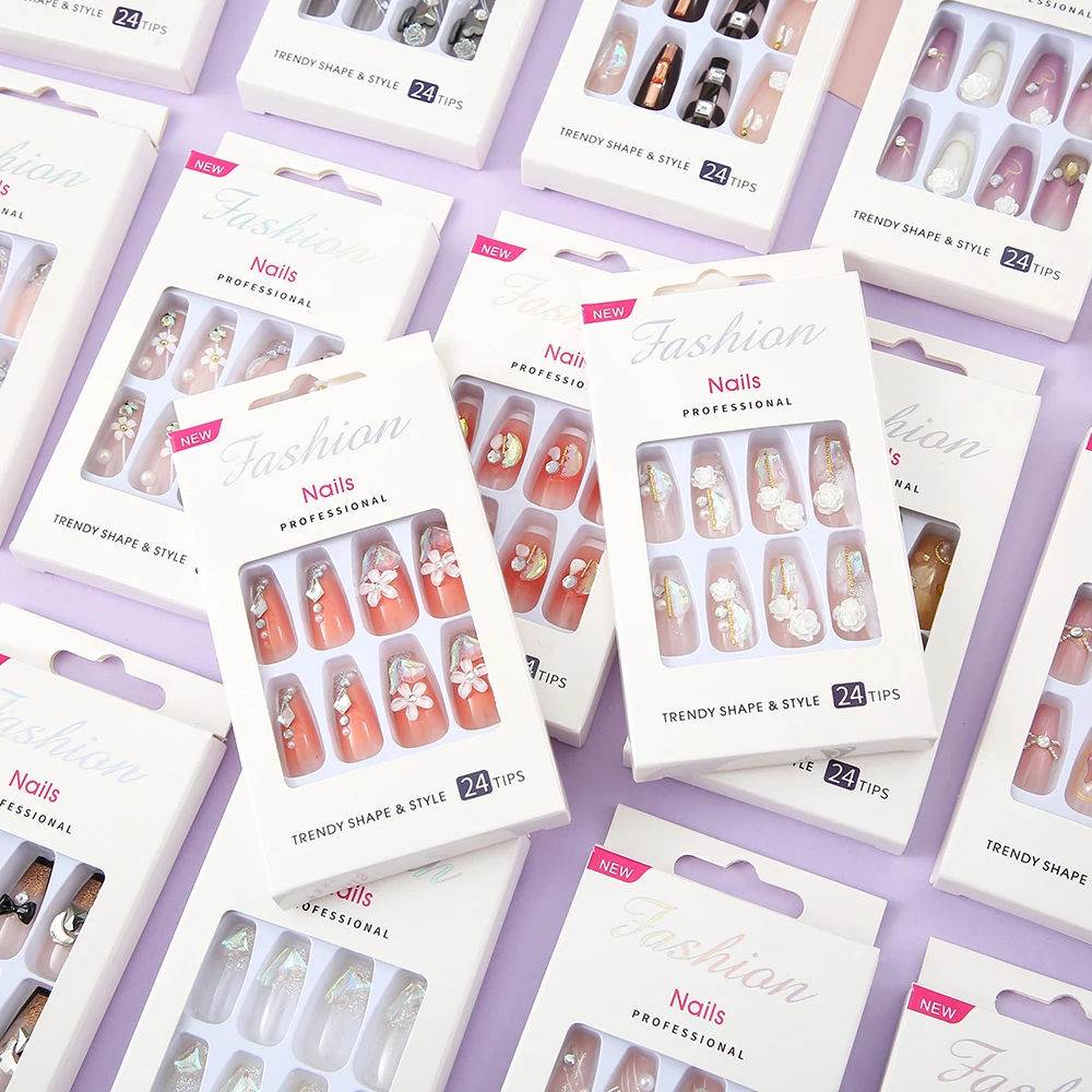 Popular Press On Acrylic Nails Fake Nails Wholesales Artificial Fingernails Vendors For Press On Nails