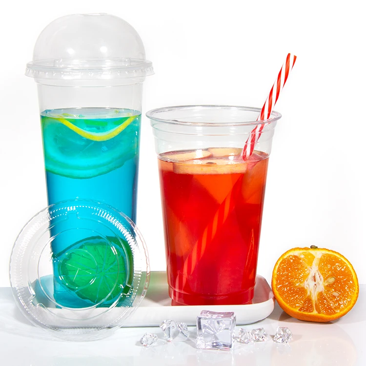 Food Grade 8Oz 12Oz 16Oz 20Oz 24Oz Clear Pp Plastic Milktea Coffee Cup With Lid