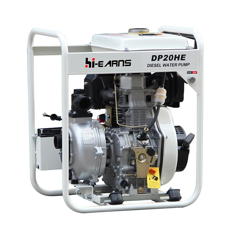 2 inch high pressure 10hp diesel water pump electric start with hour meter white color