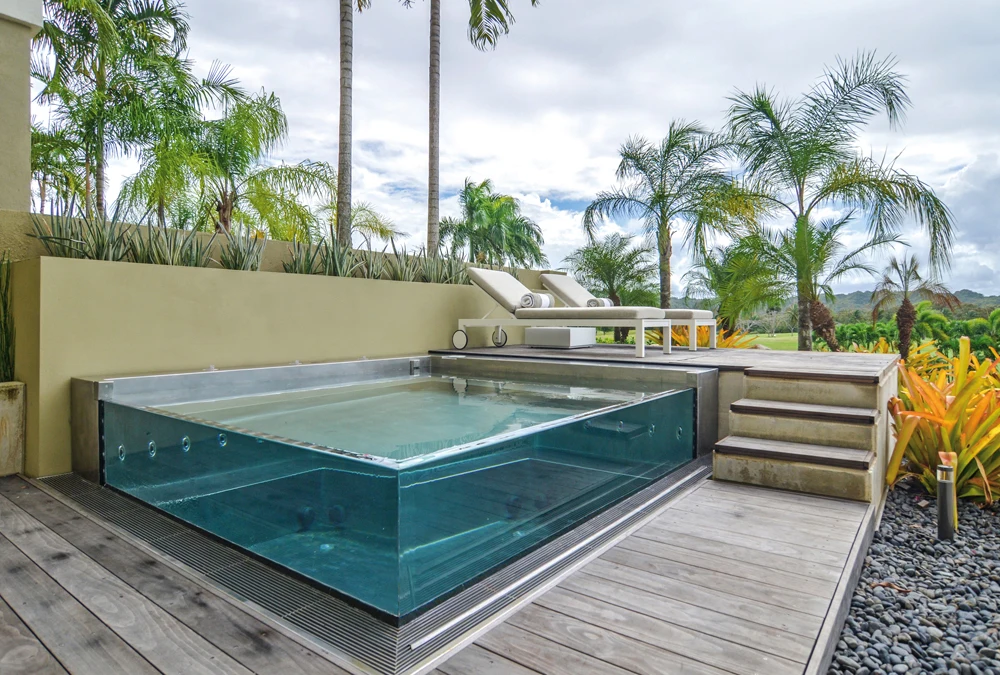 Building glass Safety SGP Clear Tempered Laminated  Glass Swimming Pool