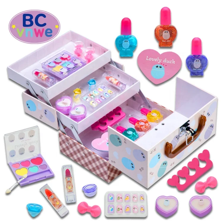 Factory  design fashion little girl cosmetic vegan organic ODM/OEM wholesale girls children makeup kit hair color set for kid