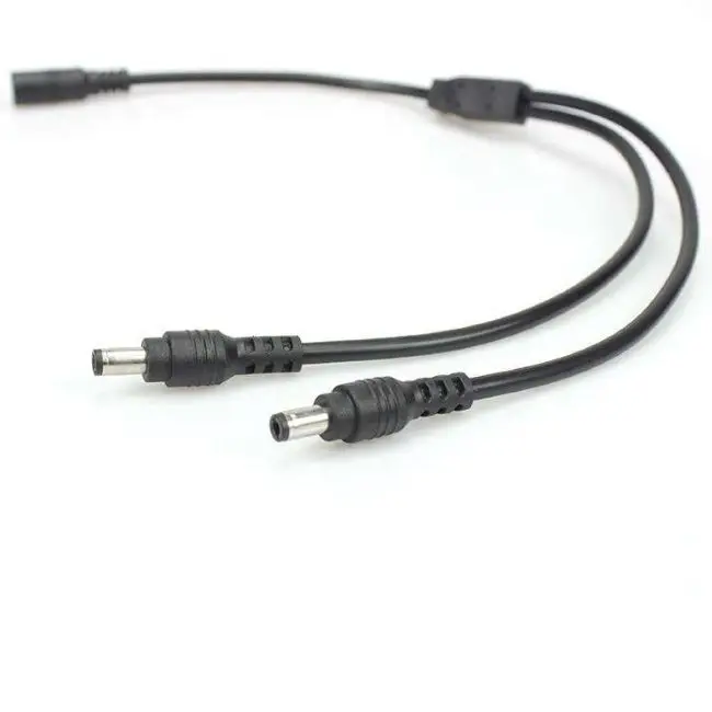 12V DC5521 1 Female To 2 Male Power Cable DC 5.5*2.1mm Splitter Cable For LED Lamp