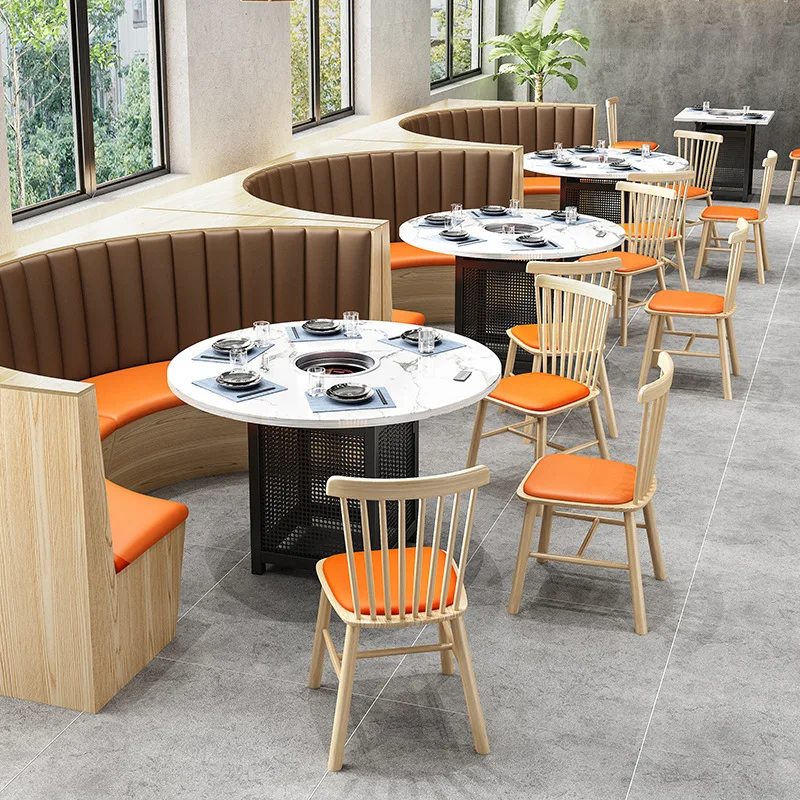 Custom Commercial Furniture Set Restaurants Bars Hotels Wood Wall Card Seat Sofa Cafe Dessert Snack Table Chair Combination Bar