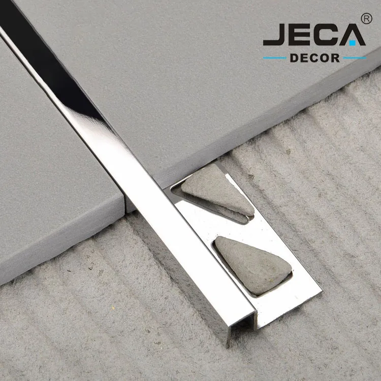 Foshan JECA Wall Edge Trim Factory Directly 304 Q Shape Stainless Steel Tile for Floor or Edges Decoration Free Sample