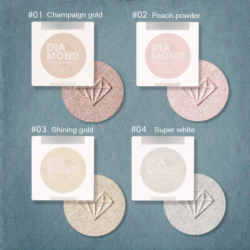 Private Label Shimmer Diamond Glitter Pressed Powder Makeup Highlighter Powder
