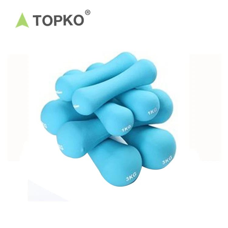 TOPKO custom & design gym equipment  neoprene round bone dumbbell