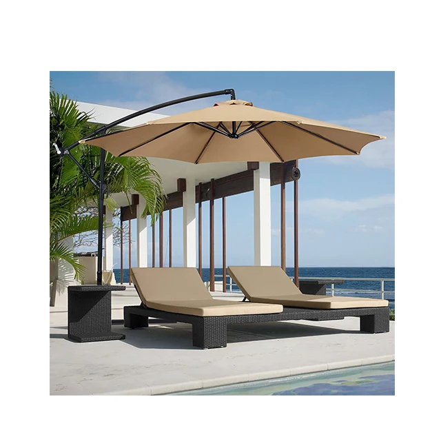 Whosale High Quality Solar Shade Protection Polyester Outdoor Garden Patio Umbrella