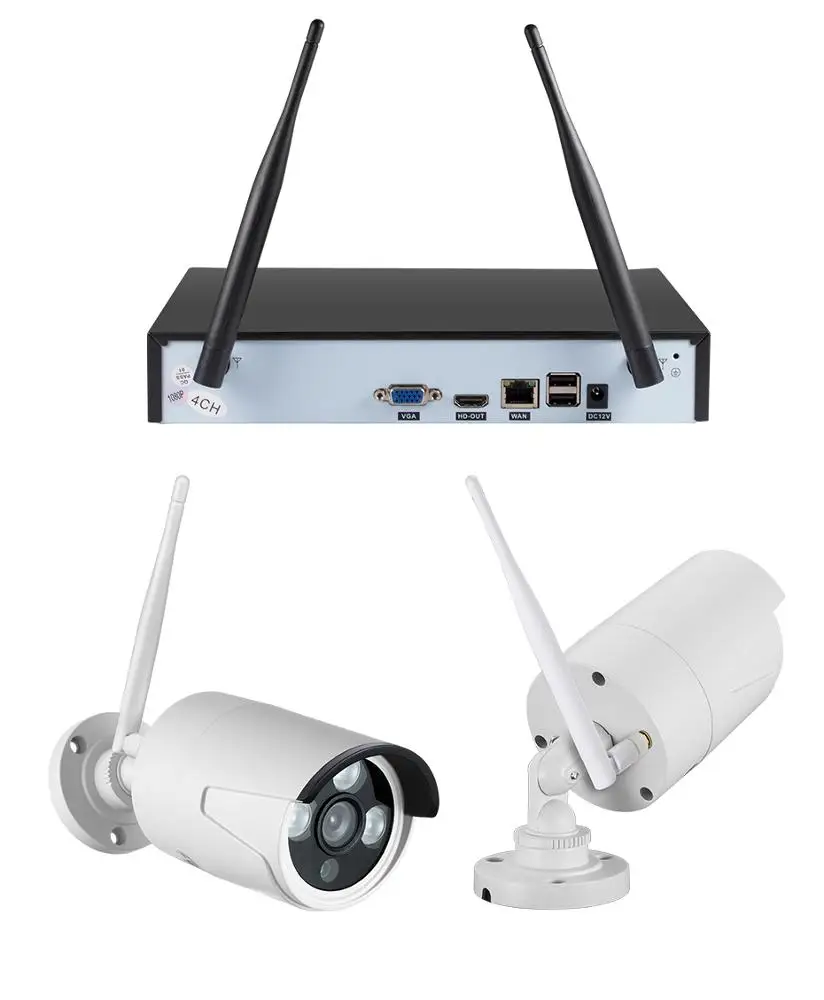 4ch 1080P Wireless CCTV Camera System IP Camera Waterproof Outdoor P2P Home Security System Video Surveillance Kits
