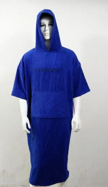 
cotton poncho hoody towel custom embroidered surf poncho bathrobe 