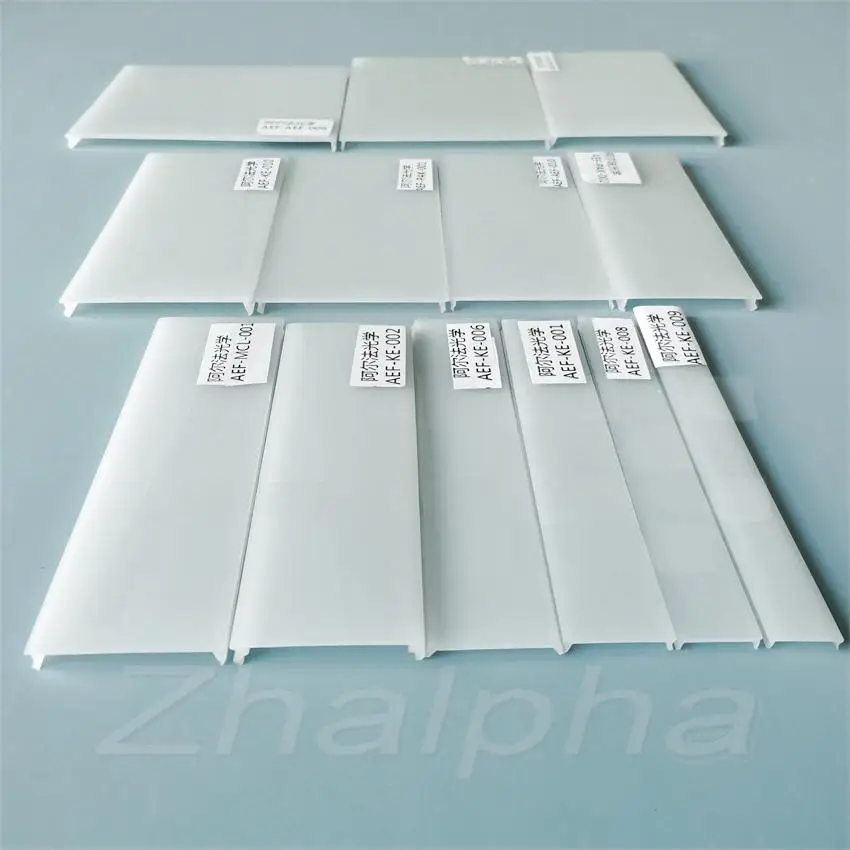 Can be customized led extrusion profiles PC PMMA frosted cover light diffuser for LED aluminum bar