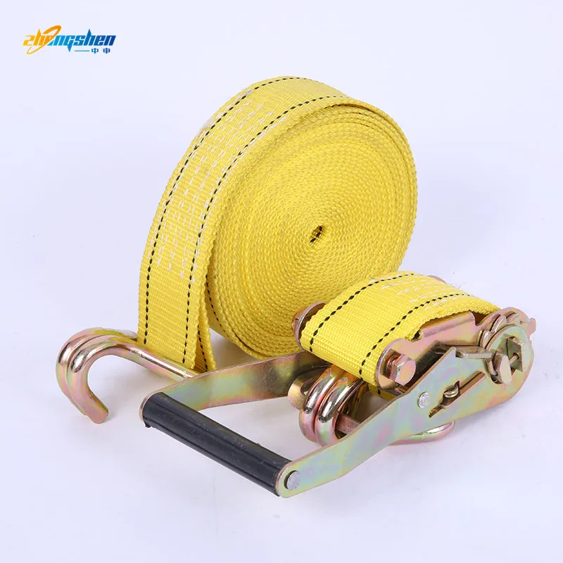 factory polyurethane rubber strap with buckle belt car truck steel belt ratchet tie down strap motorcycle ratchet strap s-hooks