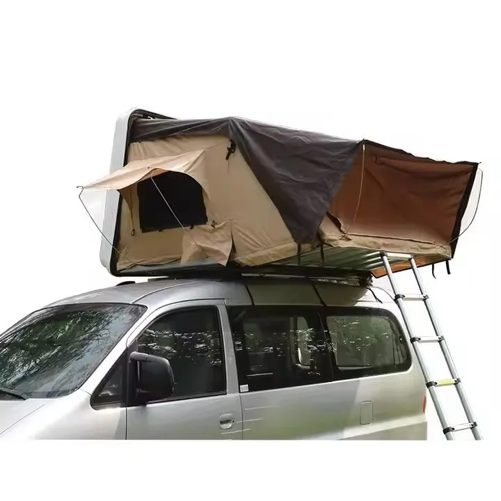 Durable Design Hote Sale Fiberglass Soft Hard Shell Roof Top Tent With Awning And Annex Room for Outdoor Camping