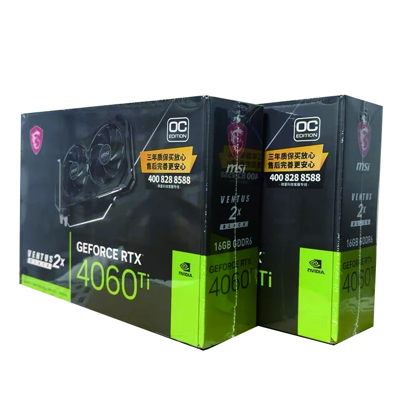 Brand new Msi Geforce RTX 4060 TI 4060TI Ventus Gaming X Trio 2x 3x oc 2 3 fans black white GPU 8gb graphics cards video card