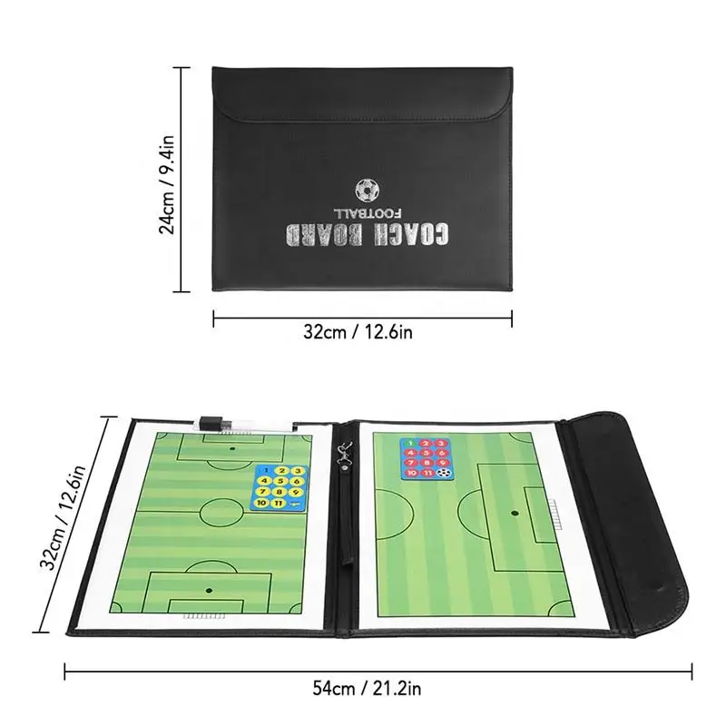 ActEarlier Portable Foldable Magnetic Soccer Training Coach Board Football Coaching Tactical Board