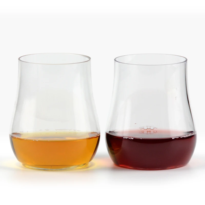 
18oz Plastic Stemless Whisky Stackable Wine Glass BPA free Tritan cup dishwashing Safe plastic glass 