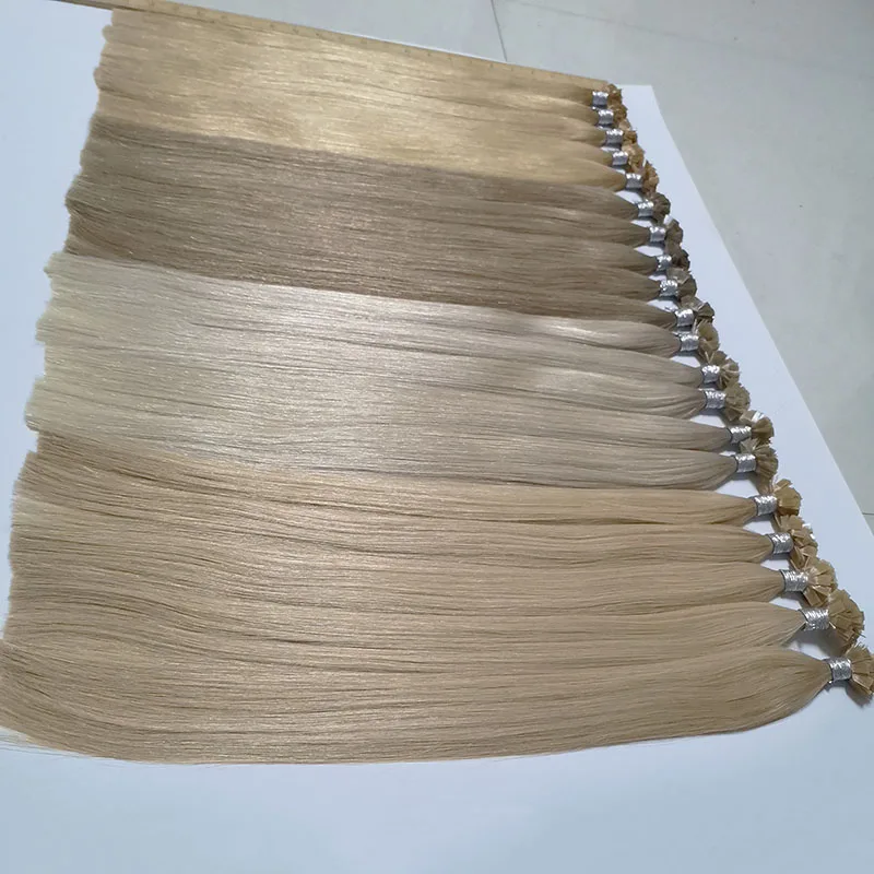 Most Popular Factory Price Buy Wholesale U V flat tip keratin human hair extensions