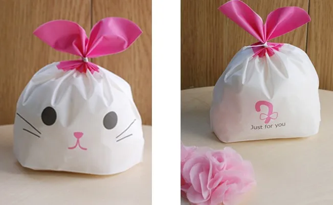 14*18cm   Cat Panda Rabbit  Cute Candy Cake Bags Baking Packaging   Biscuit Snack Baking  Cookie Bag Mylar Bags