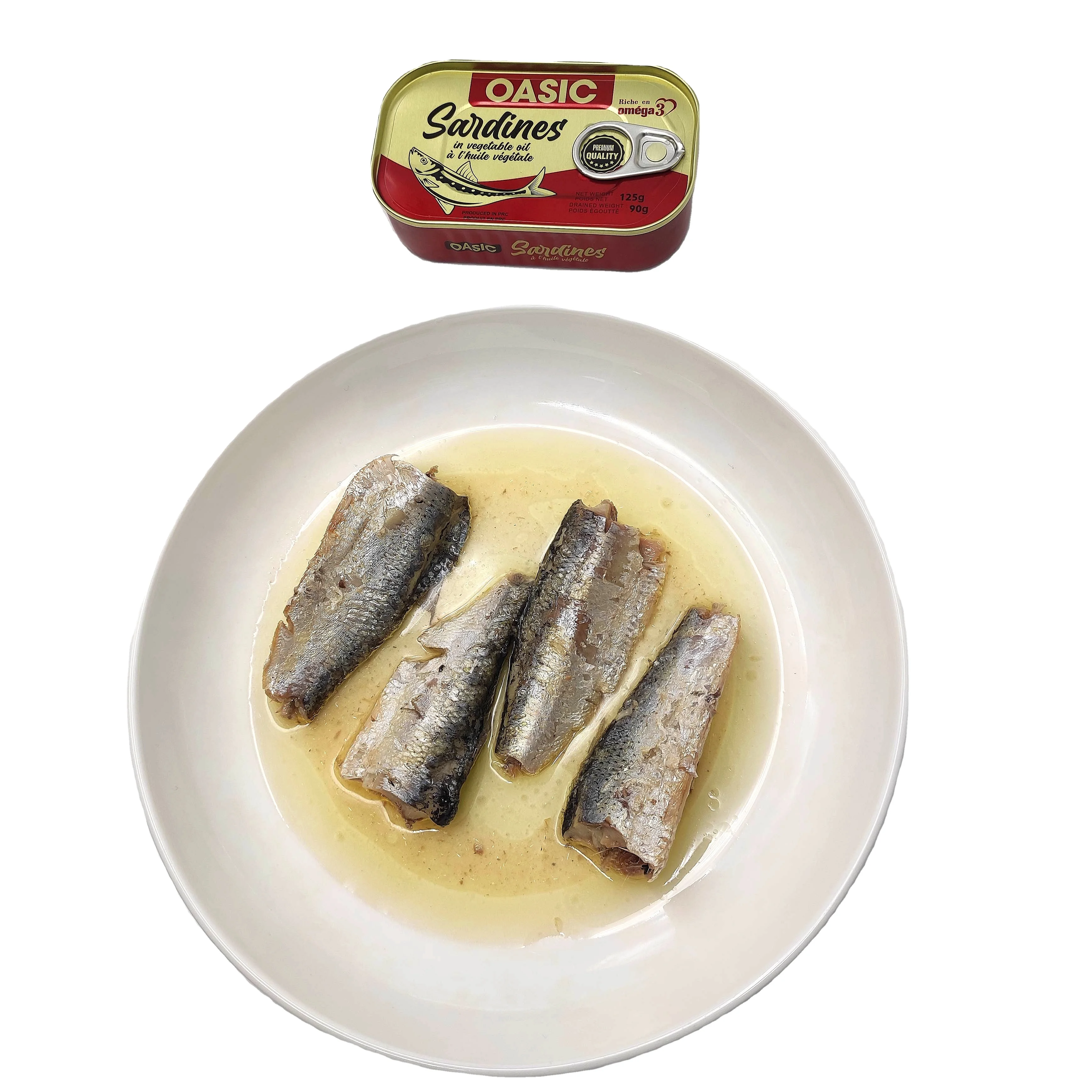 Factory direct sales Home Fried Canned Sardines Sardine fish in vegetable oil