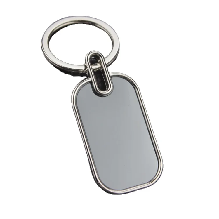 Wholesale Blank Metal Keychain Blank Promotion Keyring Customizable Keychain