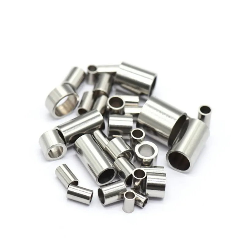 Wholesale Stainless Steel Tube Loose Beads Metal Spacers Jewelry Findings for Bracelet Necklace Making
