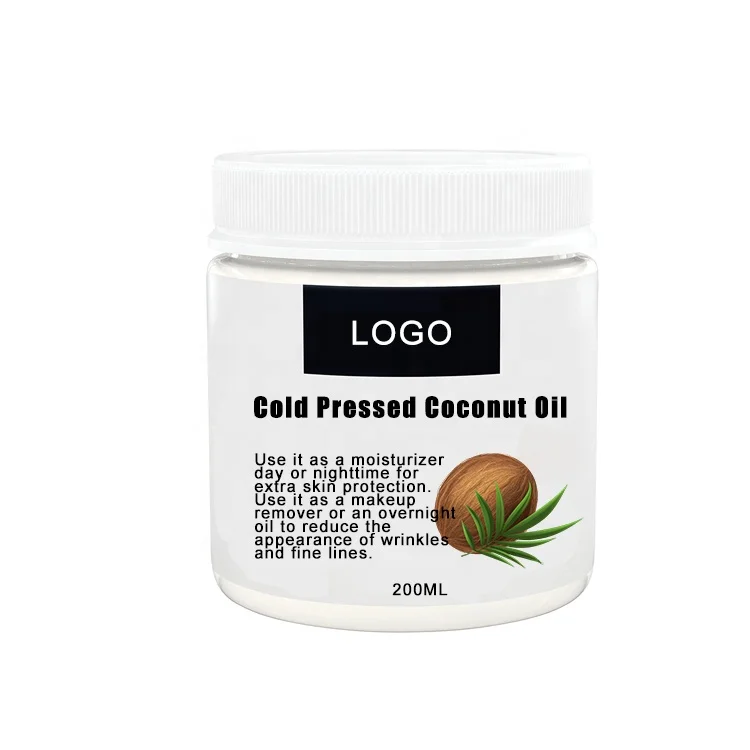 private label Natural Organic virgin cold pressed unrefined bulk organic coconut oil pure