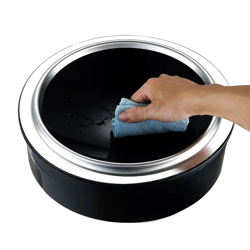 
Premium round black Commercial Concave Fry Induction Wok Cooker 