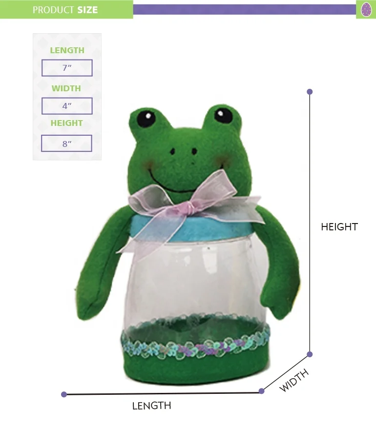 
Cute Animals Design plush bunny sale supplier customized gifts container plastic Decoration easter candy jar 
