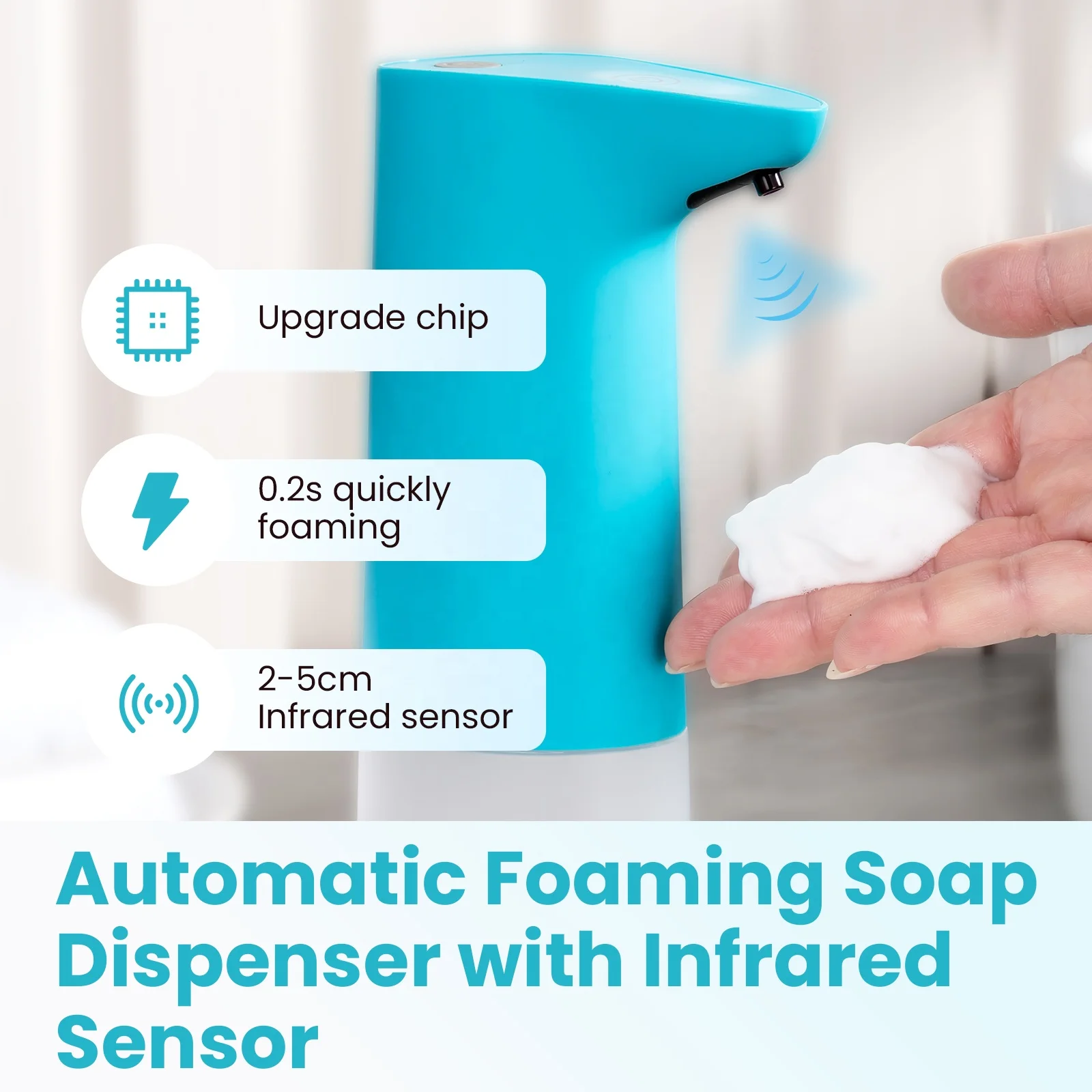 Eco Friendly ABS Touchless Sensor Foaming Soap Dispenser Modern Home and Hotel Automatic Hand Soap Dispenser