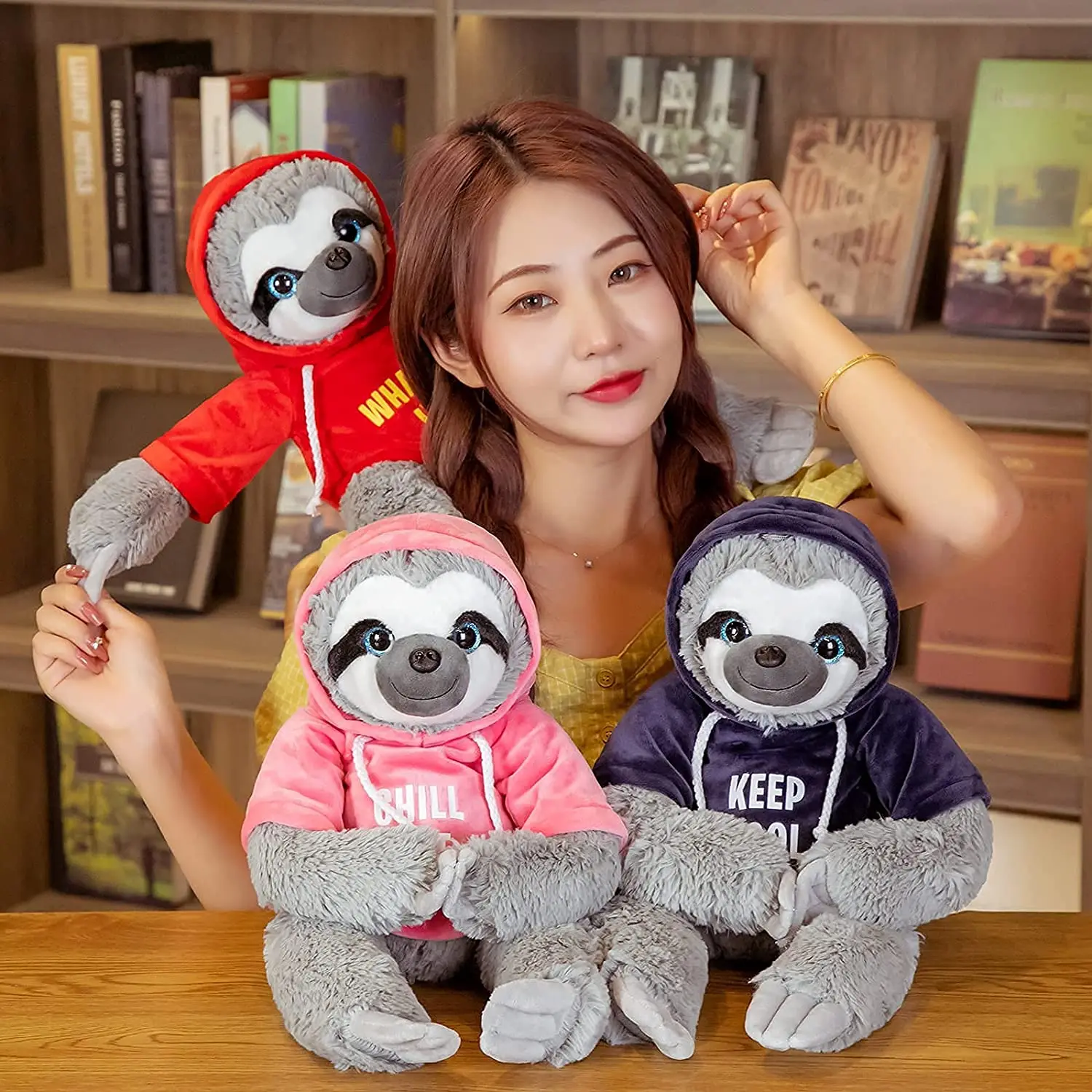 factory Free Sample wholesale New Design soft lovely bedtime toys sloth stuffed animal plush toys
