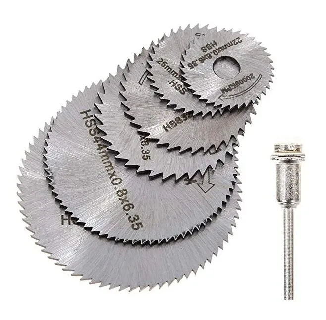 6Pcs Mini HSS Circular Saw Blade Rotary Tool For Dremel Metal Cutter Power Tool Set Wood Cutting