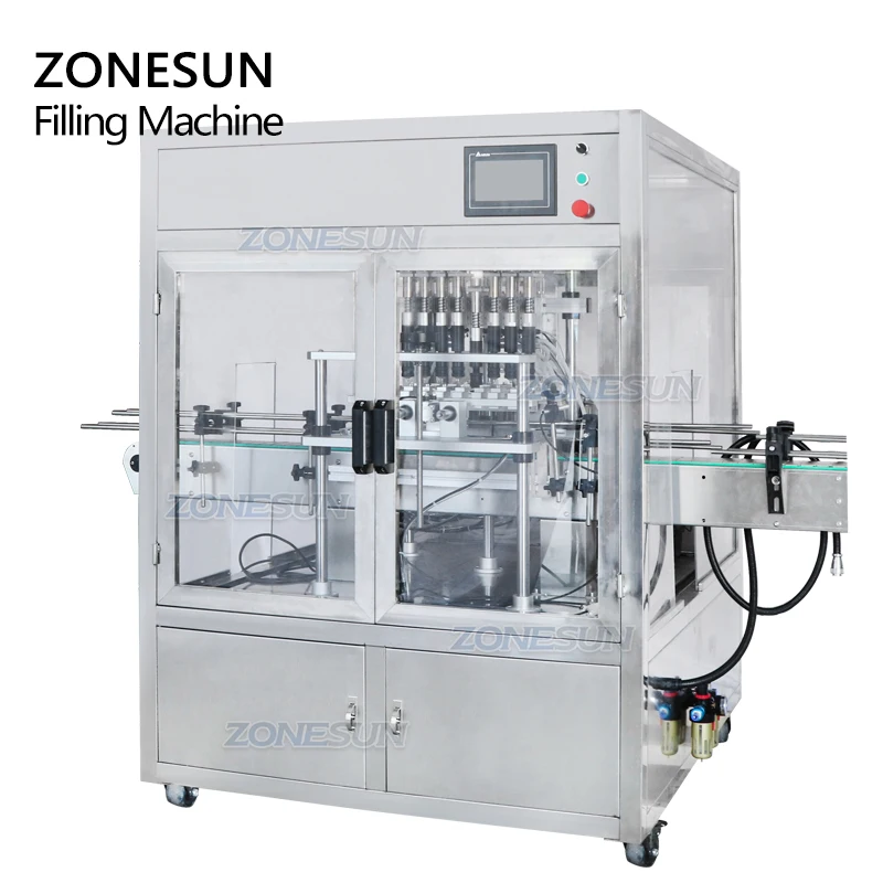 ZONESUN ZS-VTZL8A Automatic Eye Drops Cosmetic Soda Water Beverage Filler Fragrance Vacuum Liquid Bottle Perfume Filling Machine