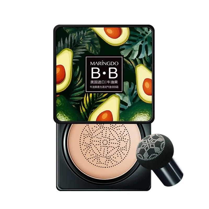 Avocado BB Cream Air Cushion Face Foundation Mushroom Head Concealer Whitening Base Makeup Foundation