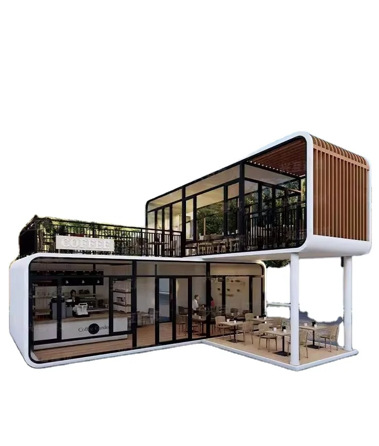 Hot Selling Customized Outdoor Prefab Houses Mobile Coffee & Dessert Shops Other Commercial Spaces & Apple Cabin Capsule Rooms