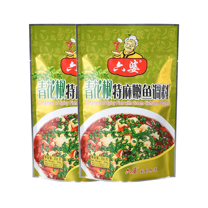 Liupo 258g*40bag Hotpot Fish Cooking Spicy Boiled Fish Condiment
