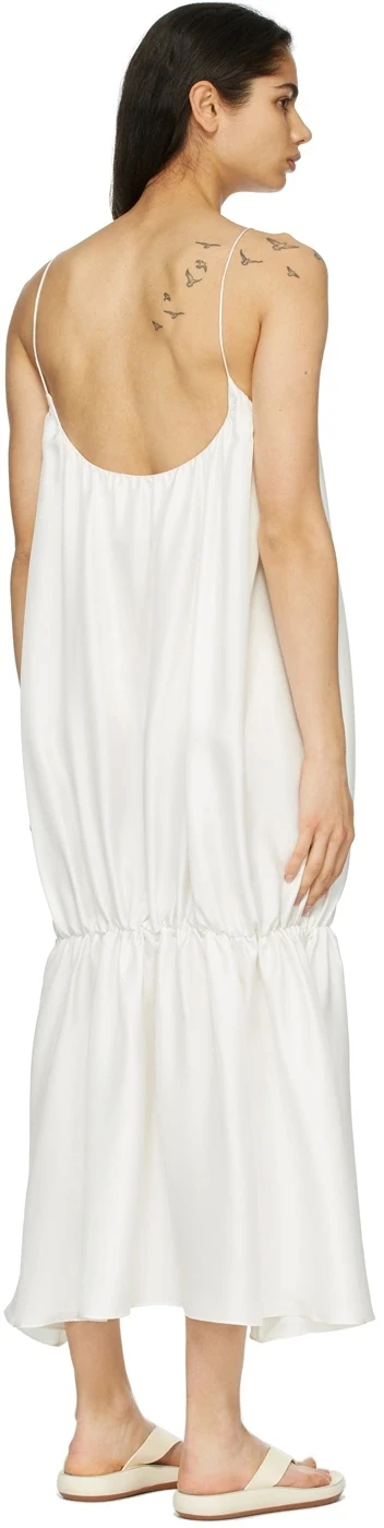 Oversize White Linen Look Panelled Beach Cover Up Maxi Dress Linen Dress womens luxury clothing 2021