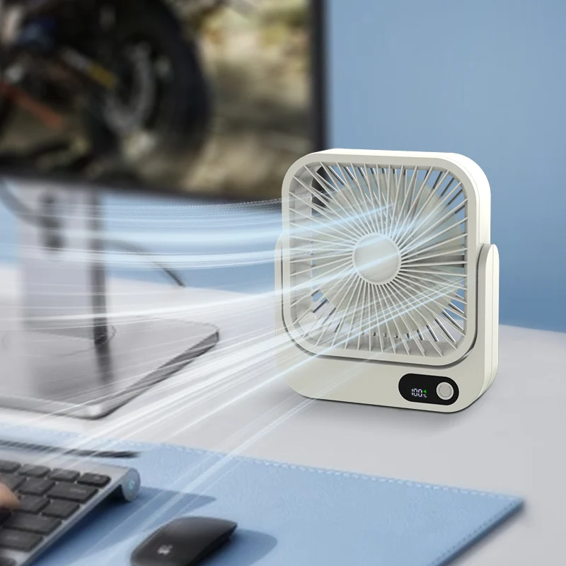 Portable Mini Desktop Fan Electric Table Stand with DC for Laptop Computer Cooler Spanish Operable for Garage Use