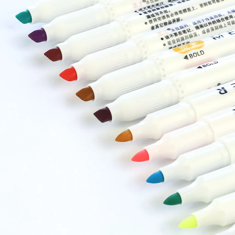 High quality highlighter pen set assorted colors pen for adult painting